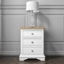 Darley Two Tone Bedside Table in Solid Oak and White 