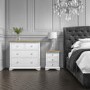 Darley Two Tone Bedside Table in Solid Oak and White 