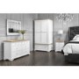Darley Two Tone Bedside Table in Solid Oak and White 
