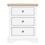 Darley Two Tone Bedside Table in Solid Oak and White 