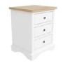 Darley Two Tone Bedside Table in Solid Oak and White 