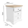 Darley Two Tone Bedside Table in Solid Oak and White 