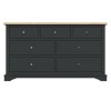 Darley 4+3 Wide Sideboard in Solid Oak and Anthracite