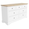 Darley 4+3 Wide Chest of Drawers in Oak and White