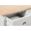 Darley Two Tone Wide Chest of Drawers in Solid Oak and Light Grey