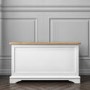 Darley Two Tone Blanket Box in Solid Oak and White