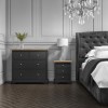 Darley Two Tone Dressing Table in Solid Oak and Anthracite