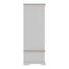 Grey Solid Oak 2 Door Double Wardrobe with Drawer - Darley