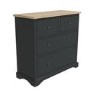 Darley Two Tone Chest of Drawers in Soild Oak and Anthracite
