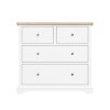 Darley Two Tone Chest of Drawers in Soild Oak and White