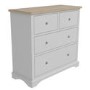 Darley Two Tone Chest of Drawers in Solid Oak and Light Grey