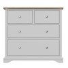 Darley Two Tone Chest of Drawers in Solid Oak and Light Grey