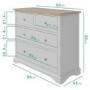 Darley Two Tone Chest of Drawers in Solid Oak and Light Grey