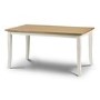 Oak and Ivory Dining Table with 6 Matching Dining Chairs - Davenport