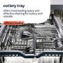 LG TrueSteam Integrated Dishwasher - Smart Wi-Fi, B-Rated, Silver control panel
