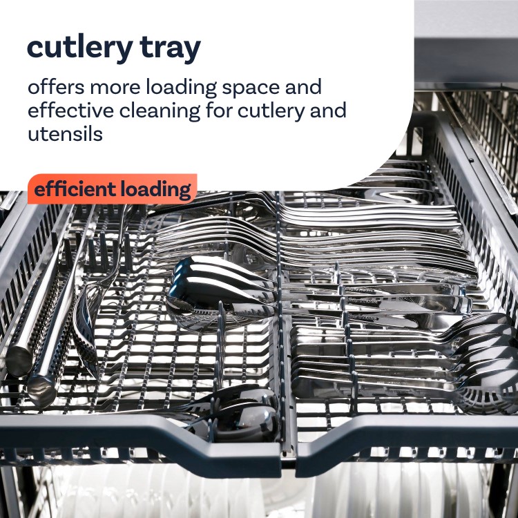 LG TrueSteam Integrated Dishwasher - Smart Wi-Fi, B-Rated, Silver control panel