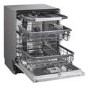 LG TrueSteam Integrated Dishwasher - Smart Wi-Fi, B-Rated, Silver control panel