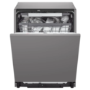 LG TrueSteam Integrated Dishwasher - Smart Wi-Fi, B-Rated, Silver control panel