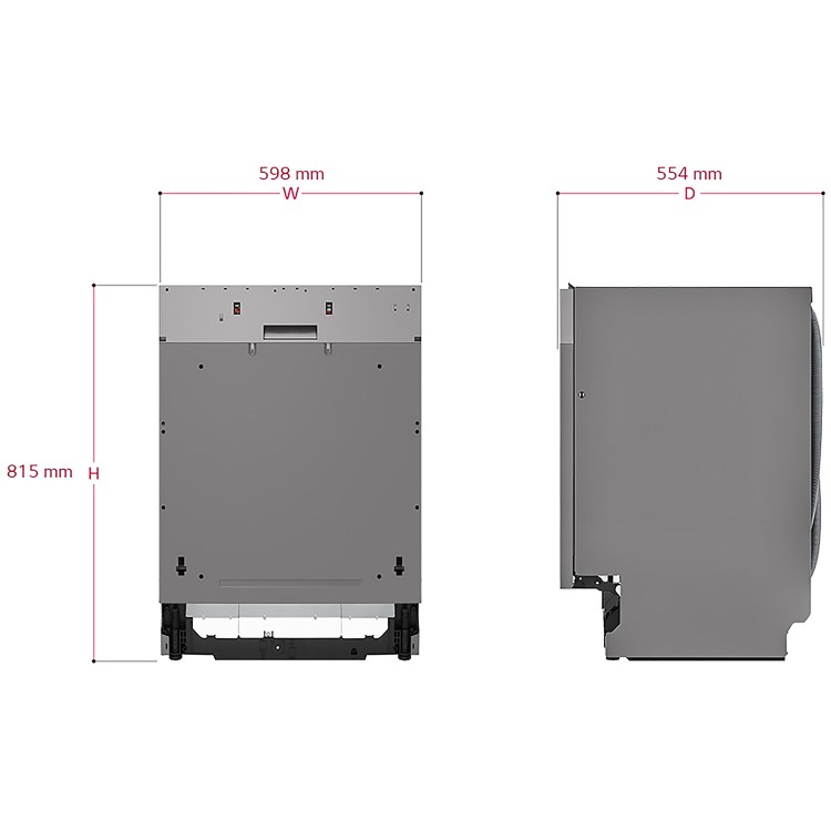 LG TrueSteam Fully Integrated Dishwasher