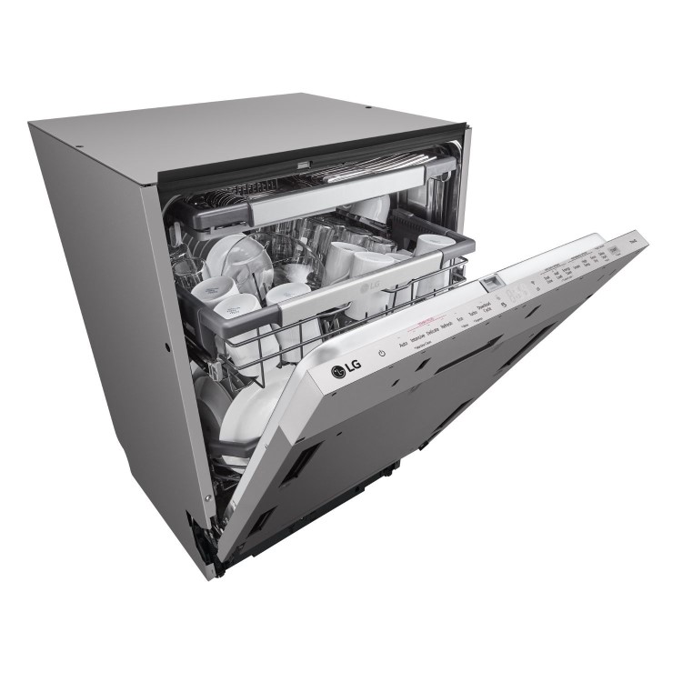 LG TrueSteam Integrated Dishwasher - Smart Wi-Fi, A-Rated, Grey control panel