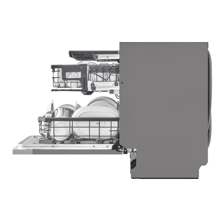 LG TrueSteam Integrated Dishwasher - Smart Wi-Fi, A-Rated, Grey control panel