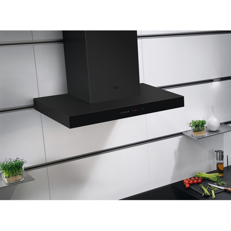 AEG 60cm Flat Cooker Hood With Hob2Hood - Stainless Steel