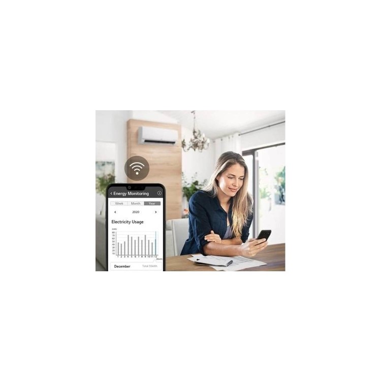 LG DUALCOOL DELUXE 9000 BTU WiFi Smart DC Inverter Wall Split Air Conditioner -  Anti Bacterial  with UV & Plasma Ioniser