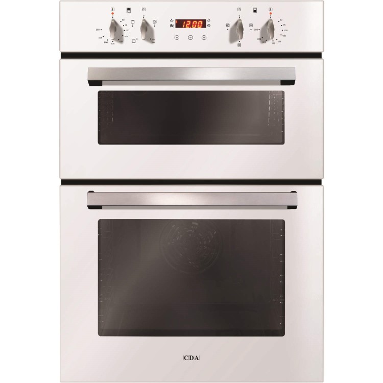 Refurbished CDA DC940WH 60cm Double Built In Electric Oven White