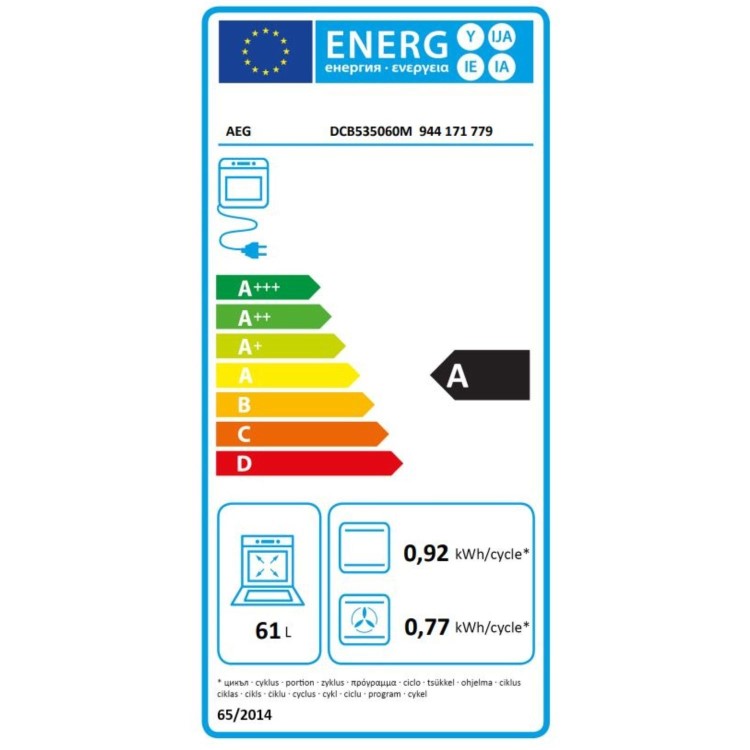AEG 6000 Series DCB535060M Built-In Electric Double Oven - Stainless Steel
