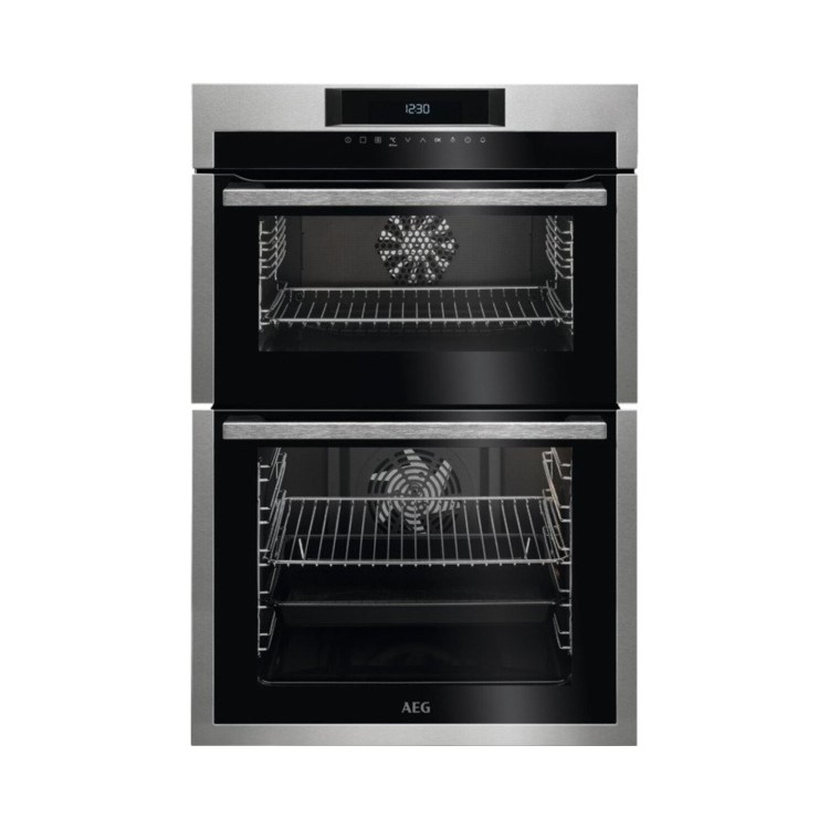 Refurbished AEG 6000 Series DCE731110M Built-In Electric Double Oven - Stainless Steel