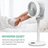 electriQ 9-Inch DC Oscillating Pedestal Fan - Whisper Quiet&amp; Low Energy