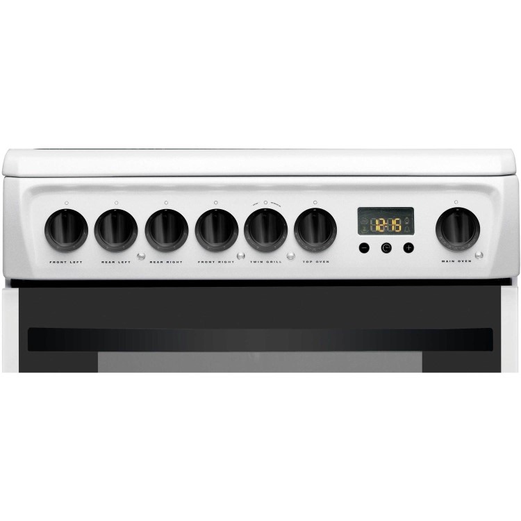 Hotpoint DCN60P 60cm Double Oven Electric Cooker With Ceramic Hob - White