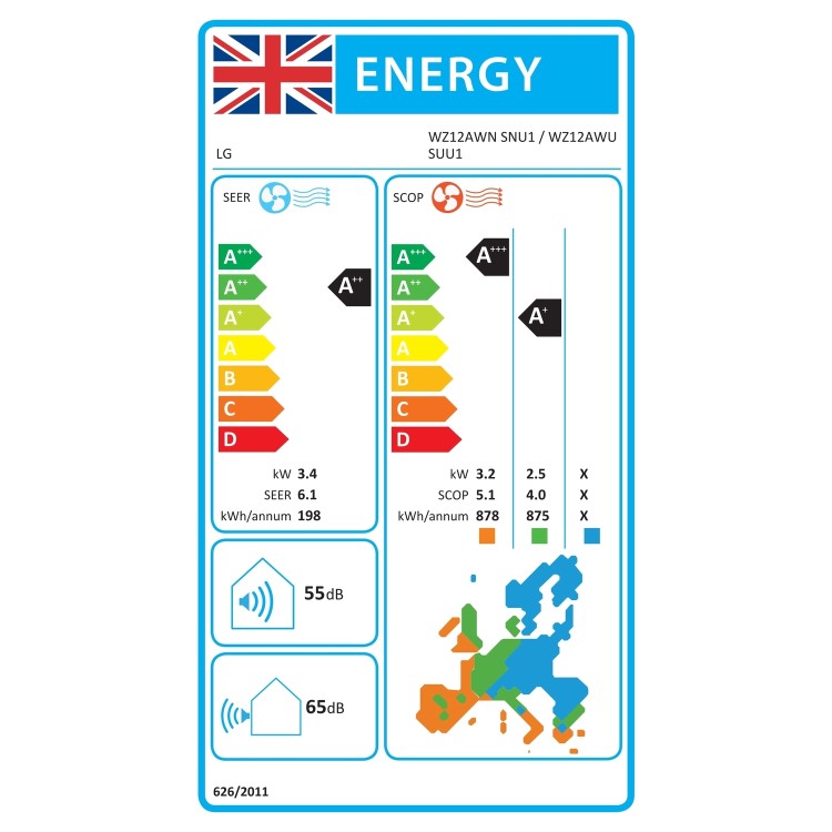 LG DualCool Pro A++ 12000 BTU Smart Wall Mounted Split Air Conditioner with Heat Pump