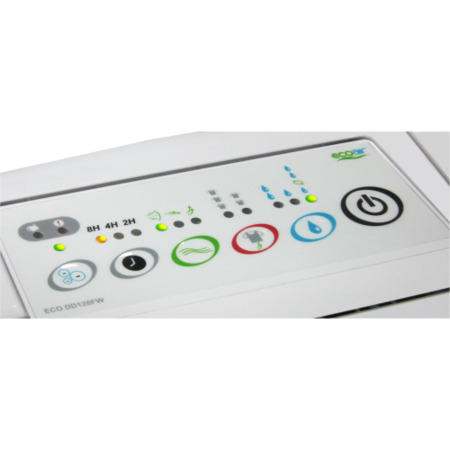 GRADE A1 - ECOAIR DD128 8L Desiccant Dehumidifier with Ioniser up to 5 bed house and 2 year warranty