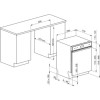 Smeg 13 Place Settings Semi Integrated Dishwasher - Stainless steel