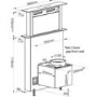 Montpellier 90cm Downdraft Extractor - Black Glass