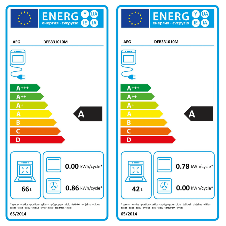 AEG 6000 Series DEB331010M Built-In Electric Double Oven - Stainless Steel