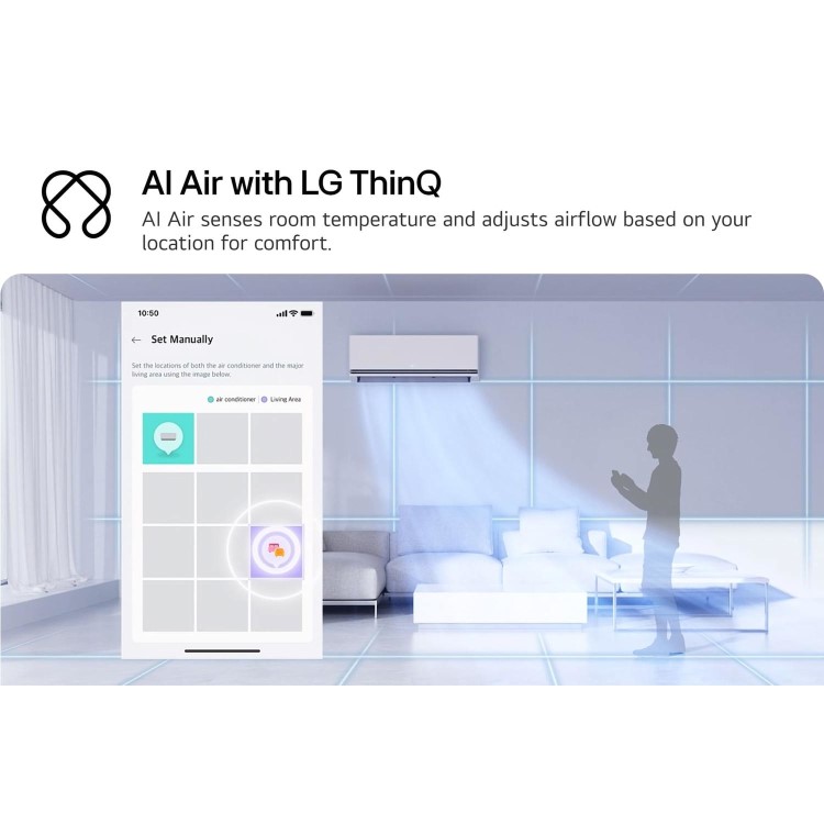LG AI Deluxe Pro A+++ 18000 BTU AI powered Smart Wall-Mounted Split Air Conditioner with Heat Pump