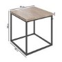 Square Beige Travertine Effect Side Table  - Demi