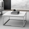 Square White Marble Effect  Coffee Table - Kemi