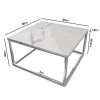 Square White Marble Effect  Coffee Table - Kemi