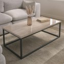 DEM003T Rectangular Beige Travertine Effect Coffee Table - Demi