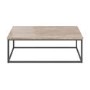 Rectangular Beige Travertine Effect Coffee Table - Demi
