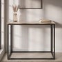 Beige Travertine Effect Console Table - Demi