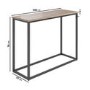 Beige Travertine Effect Console Table - Demi
