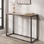 Beige Travertine Effect Console Table - Demi
