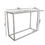 White Marble Effect Console Table with Chrome Legs - Demi
