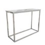 White Marble Effect Console Table with Chrome Legs - Demi