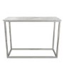 White Marble Effect Console Table with Chrome Legs - Demi