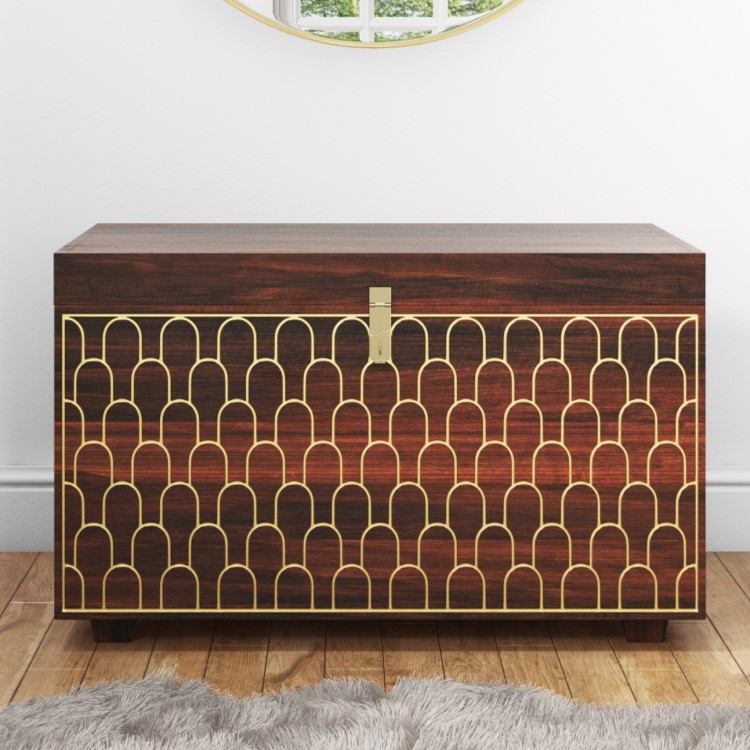 Dejan Dark Wood with Gold Inlay Trunk